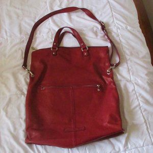 Christopher Kon Burgundy Leather Shoulder Bag Tote